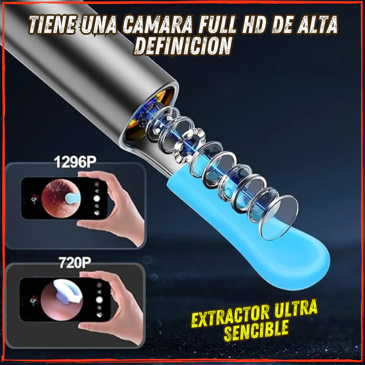 ✅Visualiza y Elimina todo el Sucio de tus Oidos👍Con Camara Full HD y Accesorios de Extraccion Sencibles(💥Pagas al Recibirlo+Envio Gratis💥).