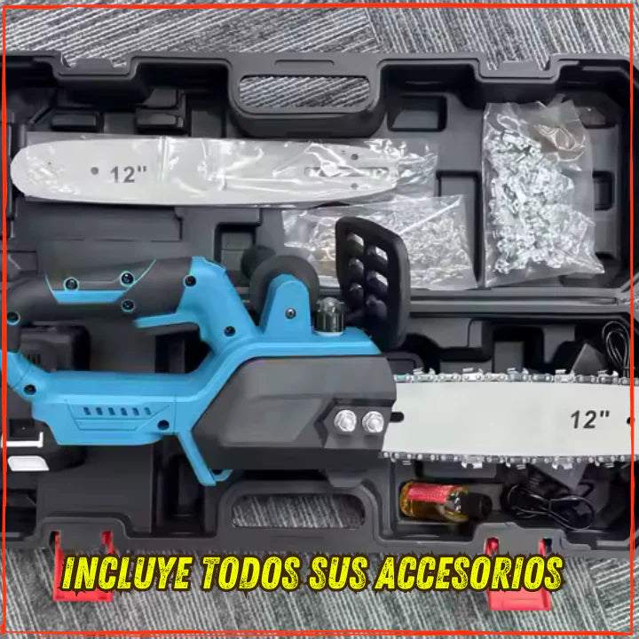 ✅Moto Sierra Electrica GRANDE🔋, Ideal para Todo tipo de Trabajos👌(💥Pagas al Recibirlo+Envio Gratis💥) Incluye 2 Baterias y Accesorios.
