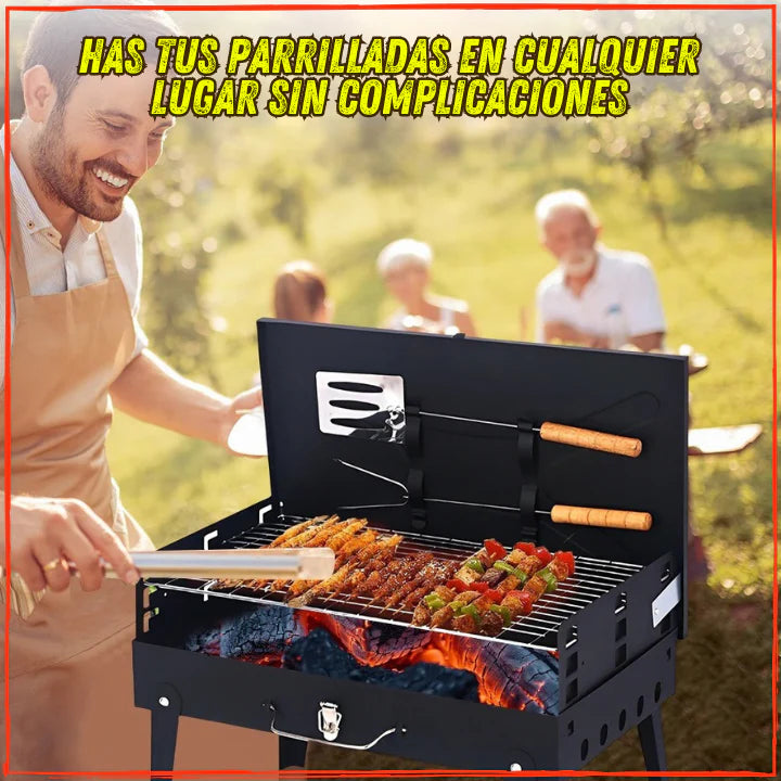 ✅Ahora Podras Llevar tu Parrillada a Cualquier Lugar👌Estilo Maletin Con Utencilios(💥Pagas al Recibir+Envio Gratis).