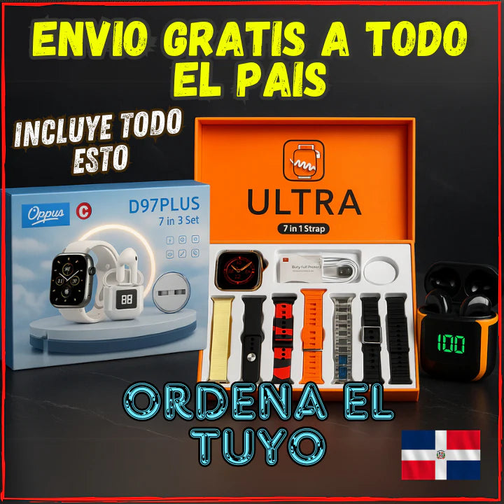 ✅El Combo Perfecto Para 2 Personas👍2 Reloj SmartWach, 2 Auriculares, 12 Correas y Muchos Accesorios(💥Pagas al Recibirlo+Envio Gratis💥) El Mas Completo y Barato del Mercado.