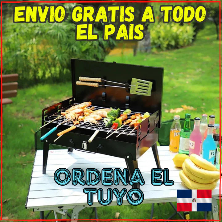 ✅Ahora Podras Llevar tu Parrillada a Cualquier Lugar👌Estilo Maletin Con Utencilios(💥Pagas al Recibir+Envio Gratis).