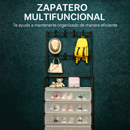 ✅ZAPATERA PRO CON TAPAS Y PERCHERO MULTIFUNCIONAL